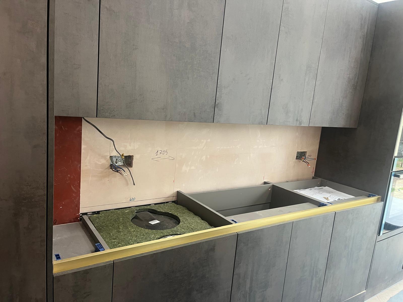 Calacata Nero 20mm project in Hendon